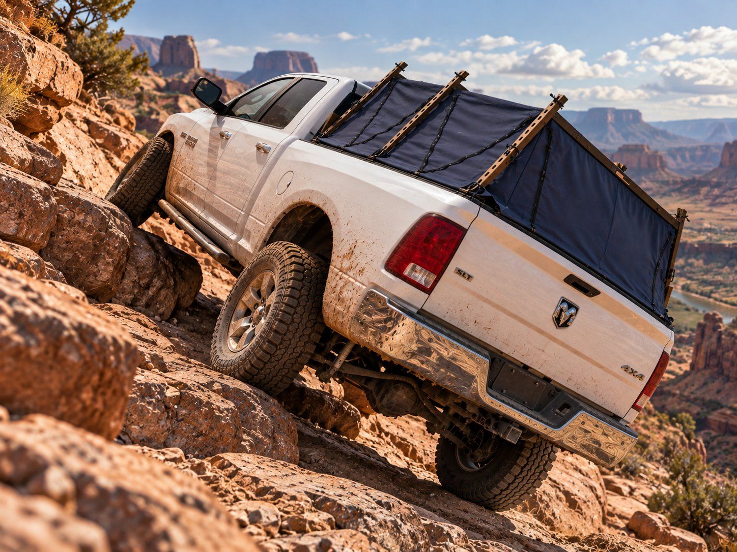 Off-road on red rock